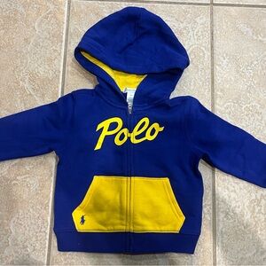 Polo by Ralph Lauren Kids Blue and Yellow Hoodie